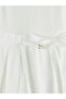 Lcw Vision Crew Neck Belted Pleated Dress - 2