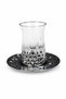 Star Series Luxury Glass Tea Cup Set Silver Plated for 6 People 12 Pieces - 3
