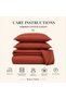 100% Cotton Satin Striped Double Duvet Cover Set - Tile - 4
