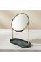 Velora Mirror Tray Dark Green Vanity Organizer Resin Base 23 X 8.2 X 27.5 Cm Makeup Display