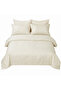 6 Piece Double Duvet Cover Set with Elastic Fitted Sheet - Microfiber Satin Stripe 200x200+30cm Deep Pocket Hotel Quality Luxury - 3