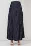 Women's Standard Wrinkled Navy Blue Skirt - 5