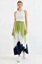 Women's Patterned Viscose Green Skirt - 4