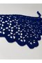 Navy Blue Hand-Knitted Lace Bandana – Bohemian Style Hair Band - 3