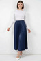 Women's Pleated Navy Blue Skirt - 7