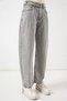 Women's High Waist Denim Gray Trousers - 4