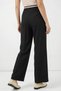 Women's High Waist Wide Leg Black Palazzo Trousers - 7