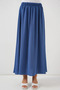 Women's Indigo Skirt with Gathered Waist - 4