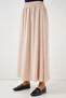Women's Long Beige Skirt - 4