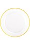 Disposable Clear Plastic Plates Premium Gold Rim Fancy Festive Party Set, 10 Pieces (Gold) - 4