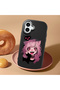 iPhone 16 Plus Compatible Case with Camera Protector Black Silicone Couple Phone Case with Cat Pattern - 2