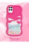 Samsung Galaxy A12 Compatible Case Camera Protector Red Silicone Couple Phone Case Landscape Pattern - 2