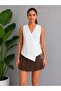 Double-Breasted Collar Tie Detail Woven Blouse Ss26Bz0171 - 4