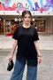 Women's Asymmetrical Cut Lace Detailed Modal Fabric Long Blouse - 5