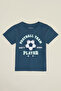 Printed T-Shirt with Crew Neck and Short Sleeves
