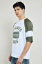 Color Block T-Shirt with Crew Neck and Short Sleeves - 3
