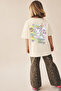 Girl's Hello Kitty Back Print 100% Cotton Oversize Summer T-Shirt - 2