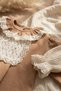 Baby Girl Cinnamon Lace Collar Hospital Outfit and Ecru Ribbed 5-Piece Boho Set - 100% Soft Cotton - 3