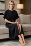 Women's Maxi Dress Batwing Sleeve Crew Neck Belted Open Waist A-Line Cut Casual Daily Modern - 3