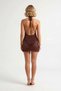 Women's Halter Neck Backless Knitted Mini Dress Bodycon Cutout Textured Pattern Unlined Daily Casual - 5