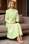Women Maxi Shirt Collar Long Sleeve Skater Cut Unlined Terrycotton Woven Dress Casual Comfortable Modern - 3