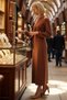 Women's Maxi Dress Crew Neck Long Sleeve A-Line Cut Linen Textured Unlined Daily Casual Modern