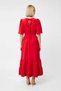 Women's Belted Double Breasted Collar Spanish Sleeve Midi Skater Dress with Open Waist Skirt Casual Daily Modern - 4