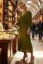 Women's Maxi Beach Dress V-Neck Bat Sleeve Gathered Woven 100% Viscose Unlined Comfortable Casual Modern
