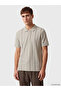 Esvab • Modern & Distinctive Devrik Roba Collar Striped Pique Men's T-Shirt