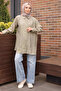 Khaki Sequin Embroidered Shirt - 2