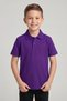Unisex Kids Purple Lacoste Polo Collar Short Sleeve School T-Shirt - 2