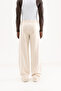 Men's Linen Striped Trousers Beige - 3