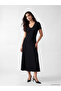 Black V-Neck Bodycon Dress - 3