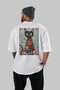 81 Cats for Cat Lovers Printed White Oversize T-Shirt 100% Cotton Unisex Cat Lover Premium Design - 4