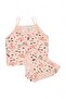 Girl's Salmon Pink Abstract Patterned Cotton Underwear Set - 5