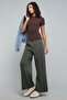 Solid Wide Leg Pants with Drawstring Waist - 3