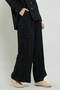 Striped Wide Leg Pants with Elastic Waist - 4