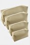 Bi̇reycel 4 Pieces Handheld Makeup Bag - (140001) Brown - 3
