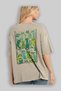 For the Love of Cats 92 Cat Printed Beige Oversize T-Shirt 100% Cotton Unisex Cat Lover Premium Design - 3