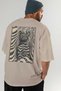 For the Love of Cats 96 Cat Printed Beige Oversize T-Shirt 100% Cotton Unisex Cat Lover Premium Design - 7