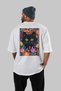 For the Love of Cats 52 Cats Printed White Oversize T-Shirt 100% Cotton Unisex Cat Lover Premium Design - 4