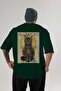 97 Cats for Cat Lovers Printed Green Oversize T-Shirt 100% Cotton Unisex Cat Lover Premium Design - 2