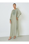 Green Embroidered Yoke Jalabiya with Embellishment - 3