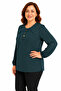 Women's Middle Age and Above Polka Dot Patterned Elastic Sleeves Combed Cotton Mother Blouse 1603 - 3