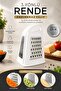 3-Way Stainless Steel Kitchen Grater with White Handle Vegetable Cheese Carrot Grater Krw-41
