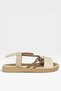 Women's Stone Detailed Flat Sandals Beige