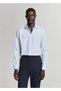 Slim fit pamuklu poplin gömlek