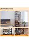 Coat Rack Hall Tree with Shoe Storage Bench, 4-in-1 Entryway Bench with 6 Hooks & 3-Tier Shoe Rack, Metal Frame for Entryways, Freestanding Coat Racks Storage for Entryway, Hallway, Front Door - 5