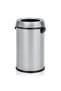 17 Gallon/65 Liter Stainless Steel Swing Top Trash Can, Heavy Duty Round Trash Bin with Swing Lid, Commercial Large Garbage Can, Ideal for Kitchen, Restaurant, Office, Silver