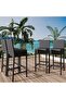 Bar Stool - Practical, Good Value, Affordable, Wicker and Iron Tube, 40 x 42 x 103 cm - 6